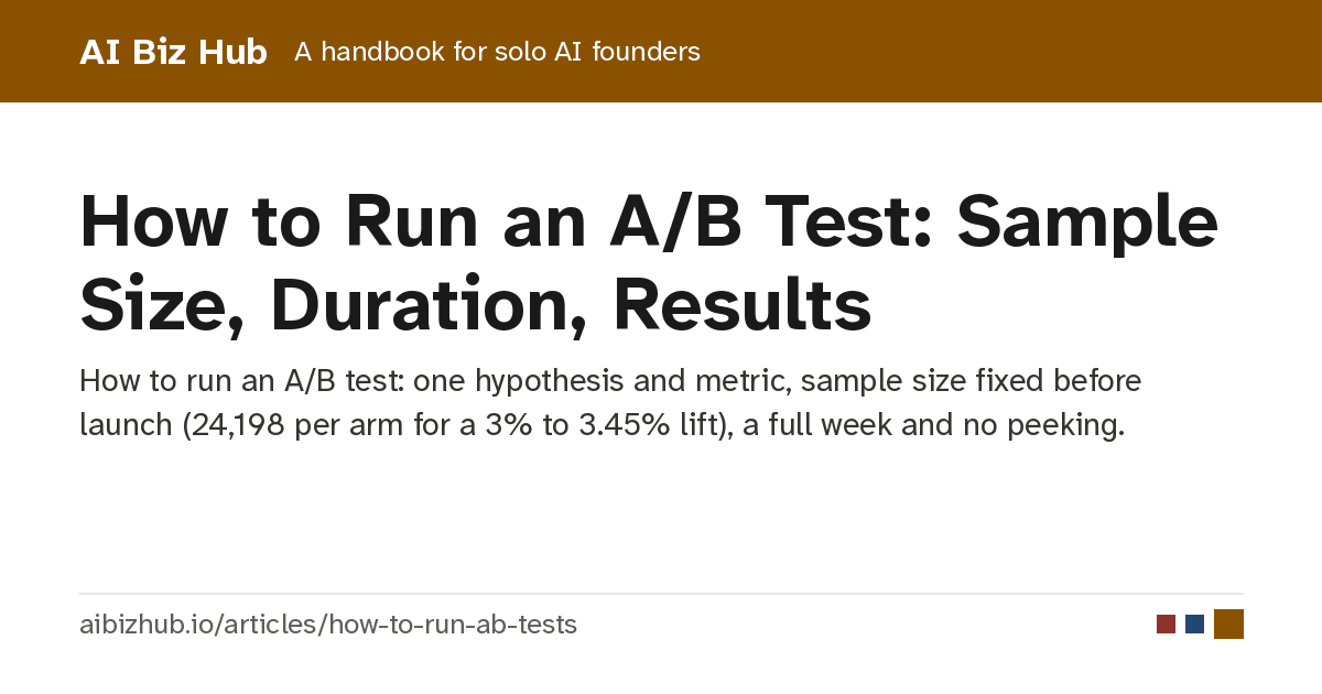 How to Run A/B Tests That Actually Work — AI Biz Hub