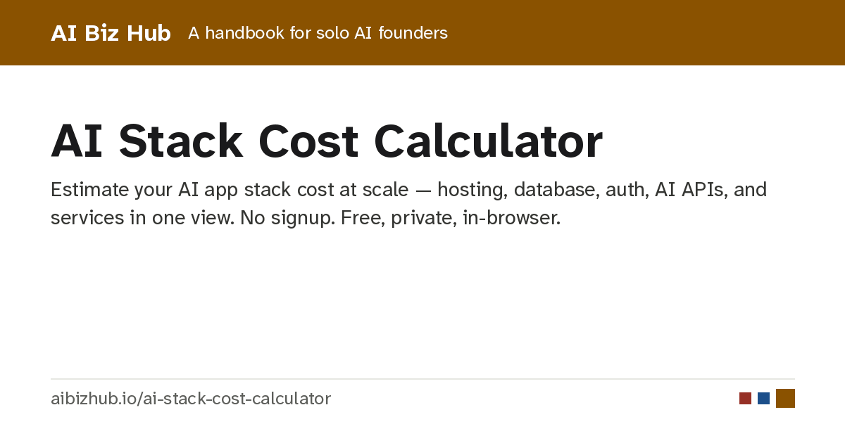 AI Stack Cost Calculator | AI Biz Hub